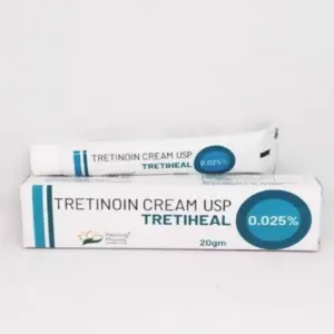 Tretiheal 0.025% Cream (Tretinoin 0.025%) – 20 gm | Acne Treatment & Anti-Aging Retinoid
